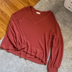 Balloon sleeve sweater